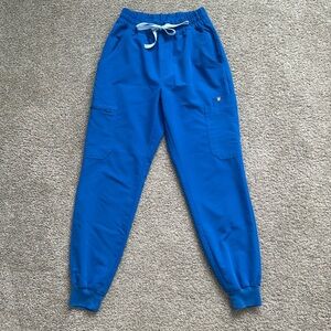 FIGS High Waisted Uman Relaxed Jogger Scrub Pants royal blue XS regular